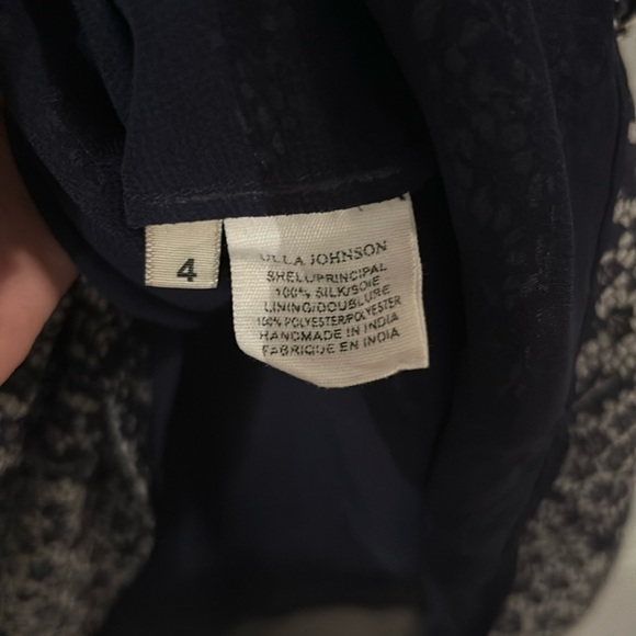 Ulla Johnson Samira Floral Printed Smocked Waist Mini Dress in Navy NEW - Picture 8 of 8